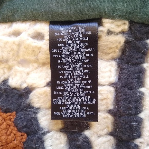 Anthropologie Elevenses Salt Creek Crochet Vest sz XS - Picture 8 of 9